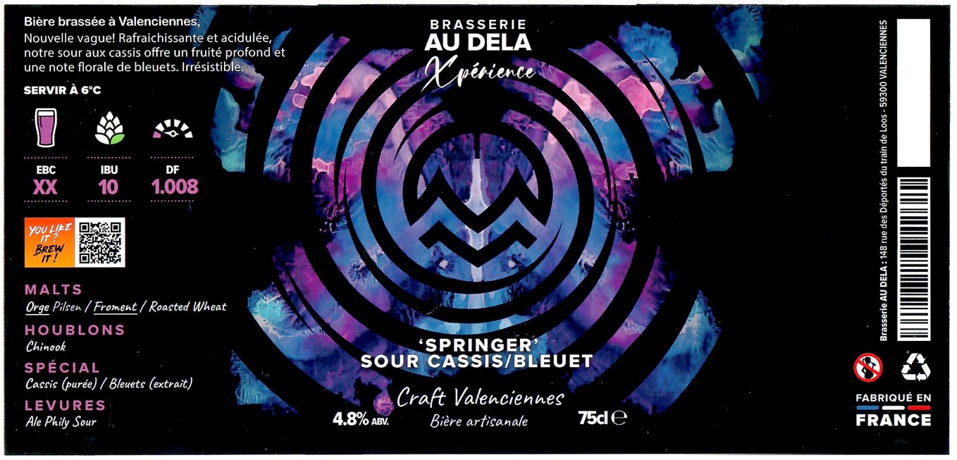 Etiquette BRASSERIE AU DELA 15