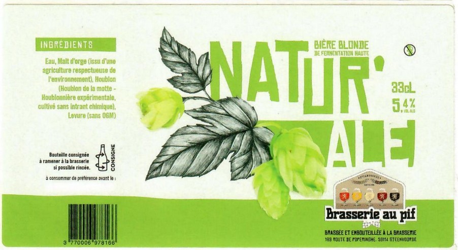 etiquette BRASSERIE AU PIF 21