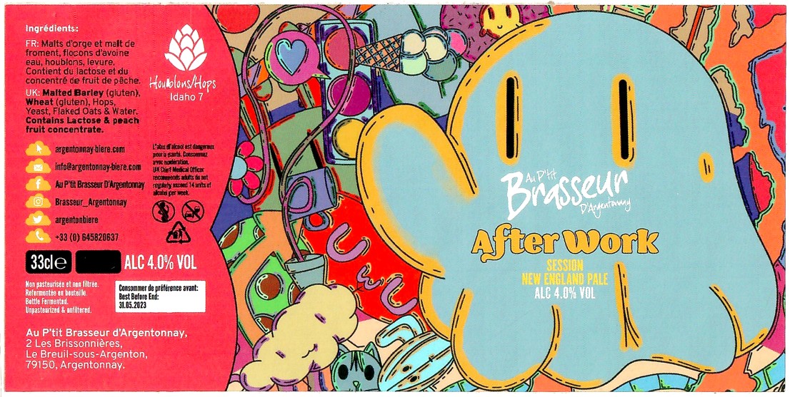 Etiquette BRASSERIE AU PTIT BRASSEUR D'ARGENTONNAY 02