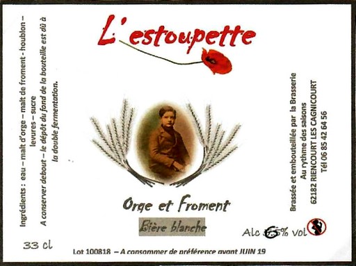 etiquette BRASSERIE AU RYTHME DES SAISONS 06