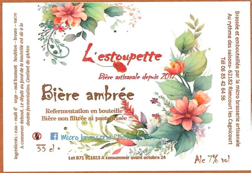 Etiquette BRASSERIE AU RYTHME DES SAISONS 34