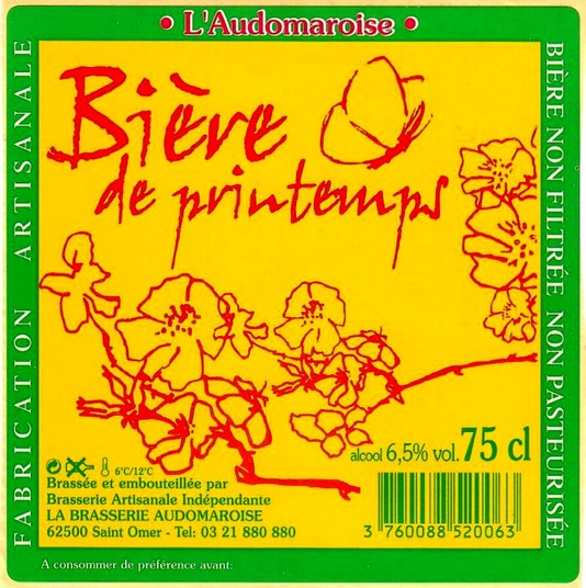 etiquette BRASSERIE AUDOMAROISE 14