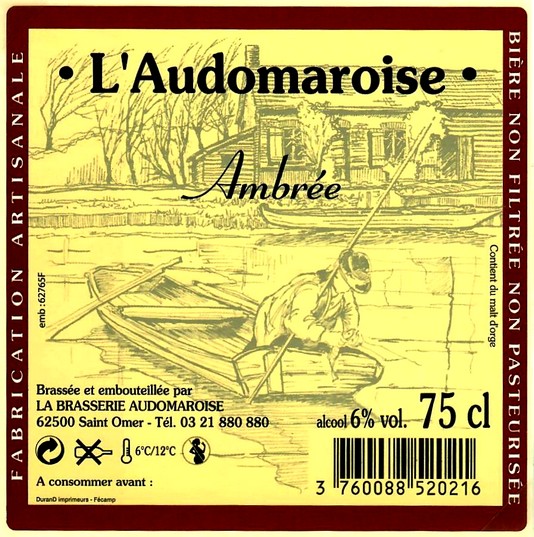 etiquette BRASSERIE AUDOMAROISE 16