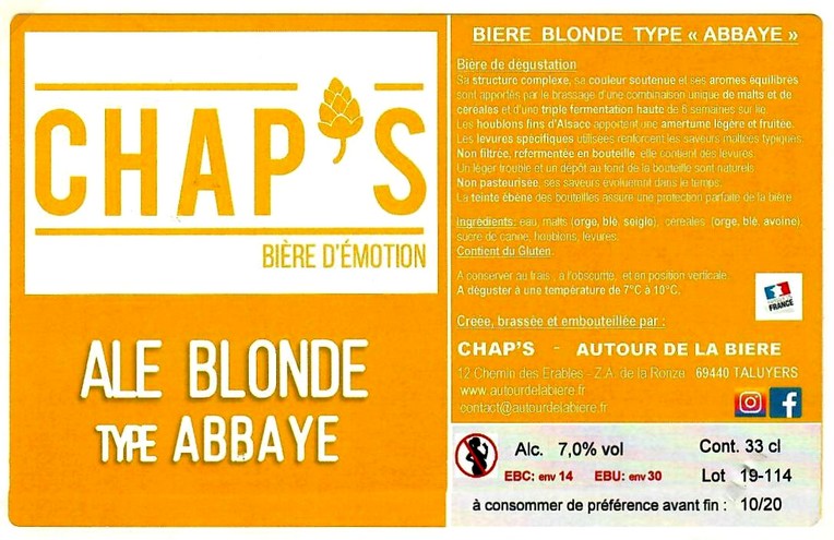 etiquette BRASSERIE AUTOUR DE LA BIERE 02