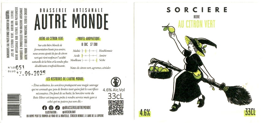 Etiquette BRASSERIE AUTRE MONDE 01