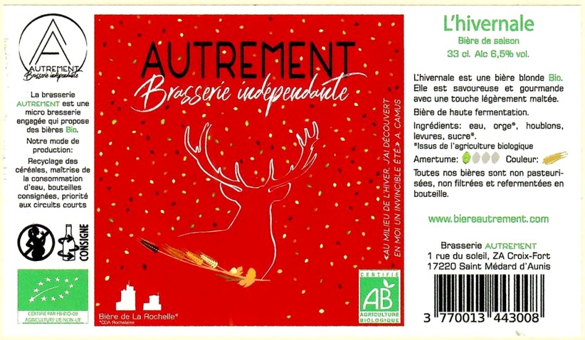 Etiquette BRASSERIE AUTREMENT 12
