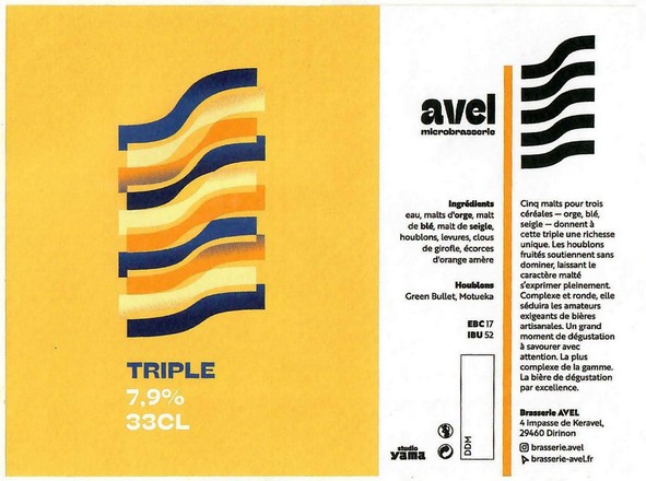 Etiquette BRASSERIE AVEL 07