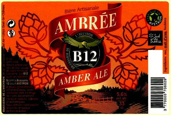 etiquette BRASSERIE AVEYRON 15