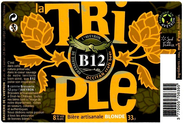 etiquette BRASSERIE AVEYRON 18