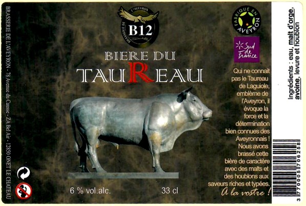 etiquette BRASSERIE AVEYRON 19