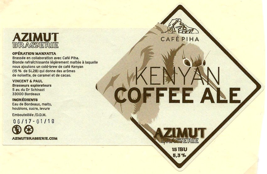 etiquette BRASSERIE AZIMUT 09