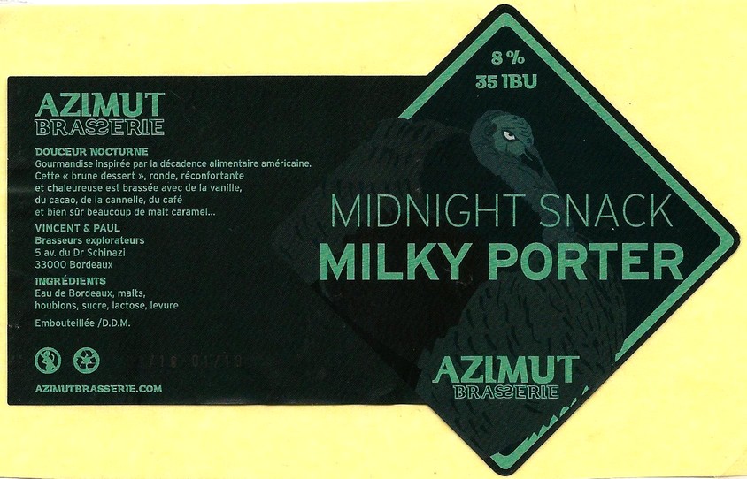 etiquette BRASSERIE AZIMUT 10