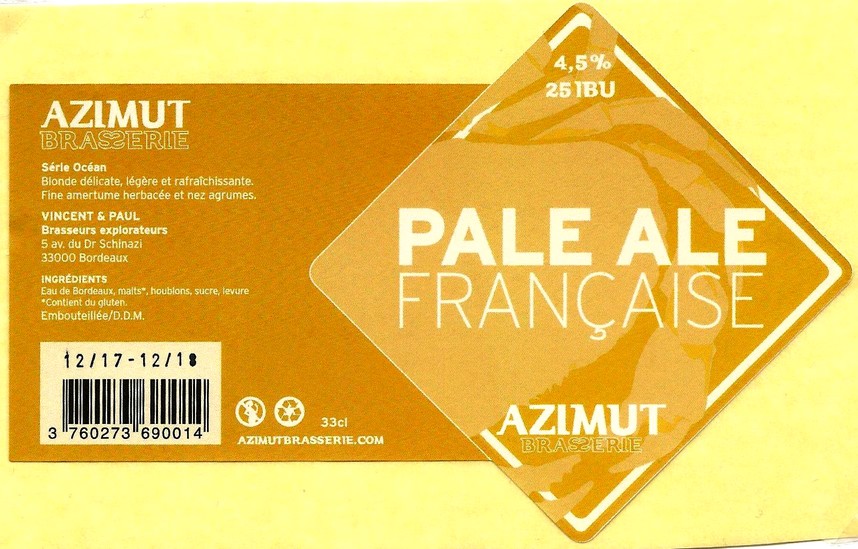 etiquette BRASSERIE AZIMUT 11