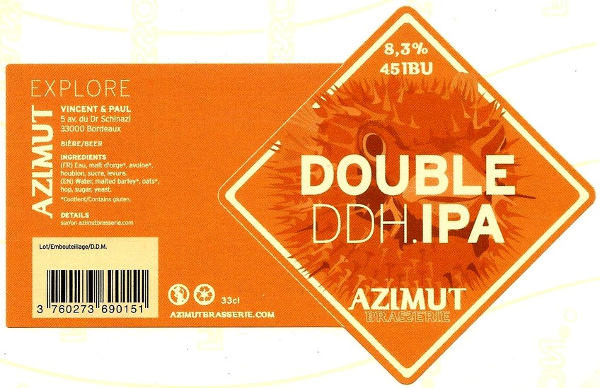 etiquette BRASSERIE AZIMUT 13