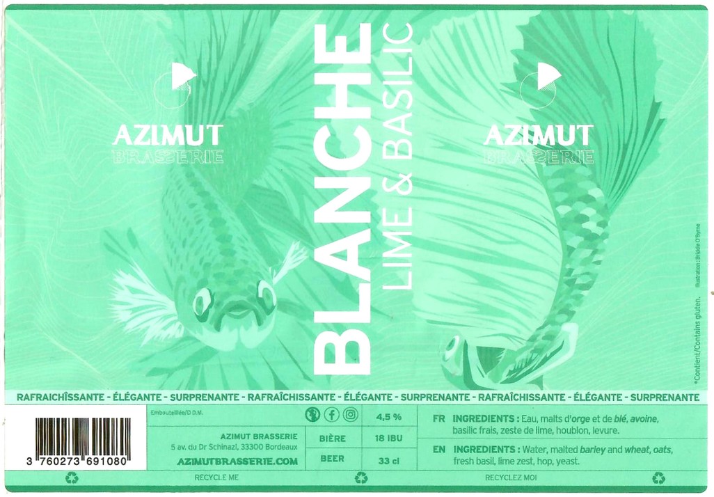 Etiquette BRASSERIE AZIMUT 16