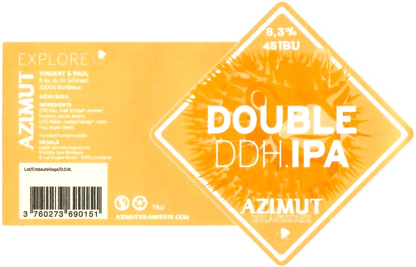 Etiquette BRASSERIE AZIMUT 19