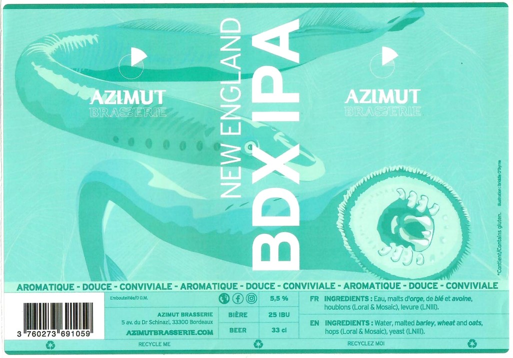 Etiquette BRASSERIE AZIMUT 21