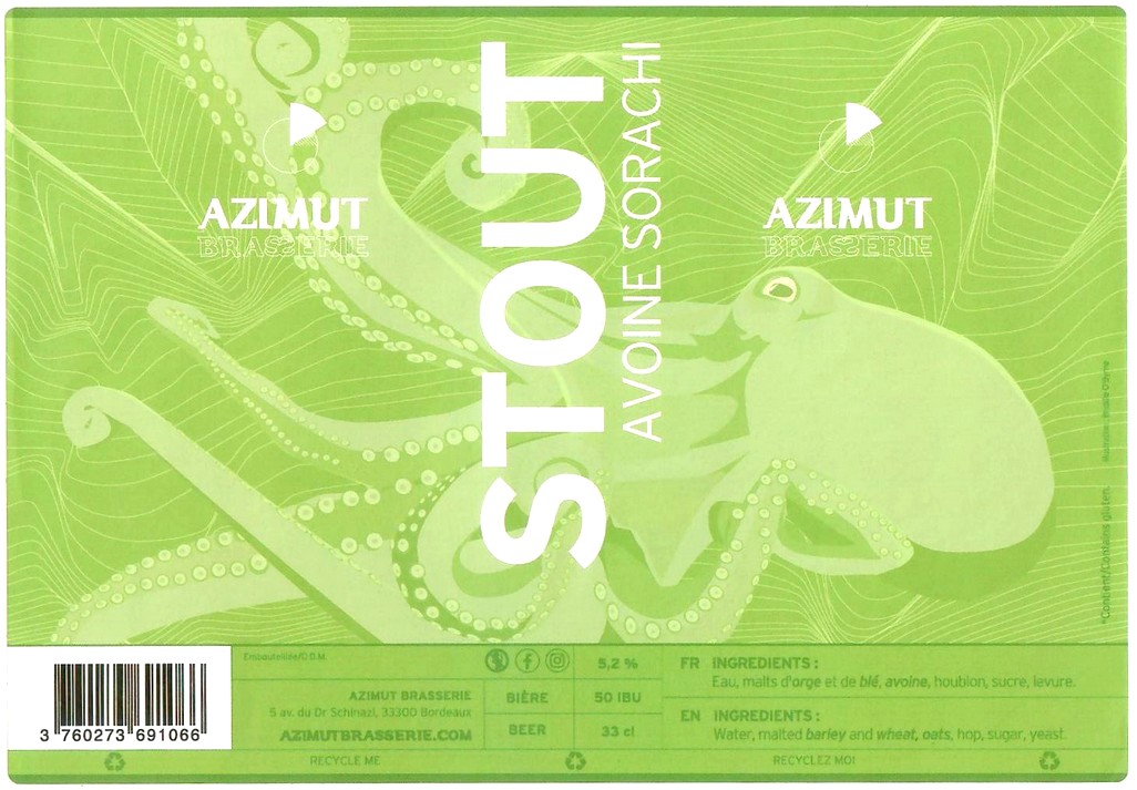 Etiquette BRASSERIE AZIMUT 25