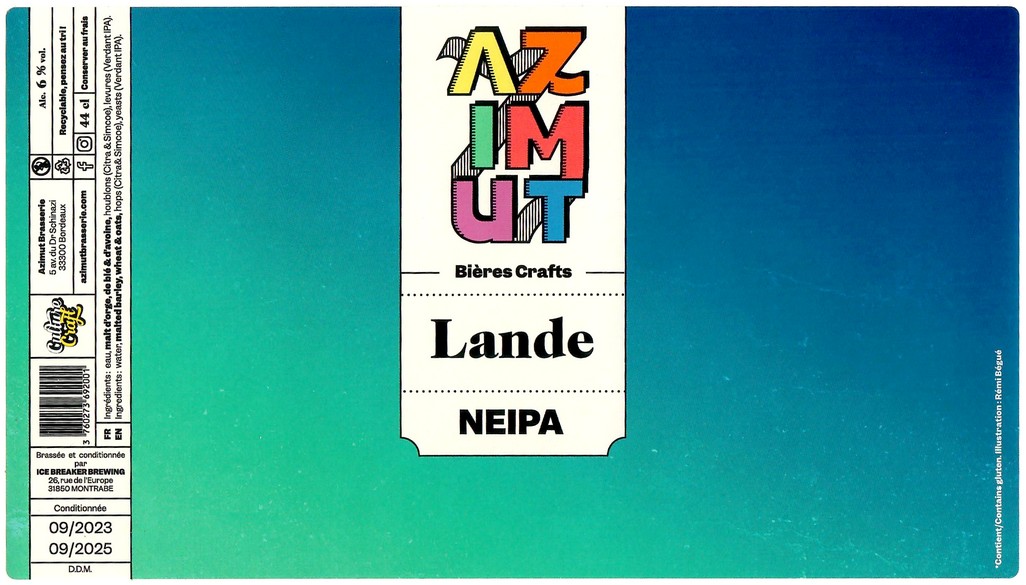 Etiquette BRASSERIE AZIMUT 28