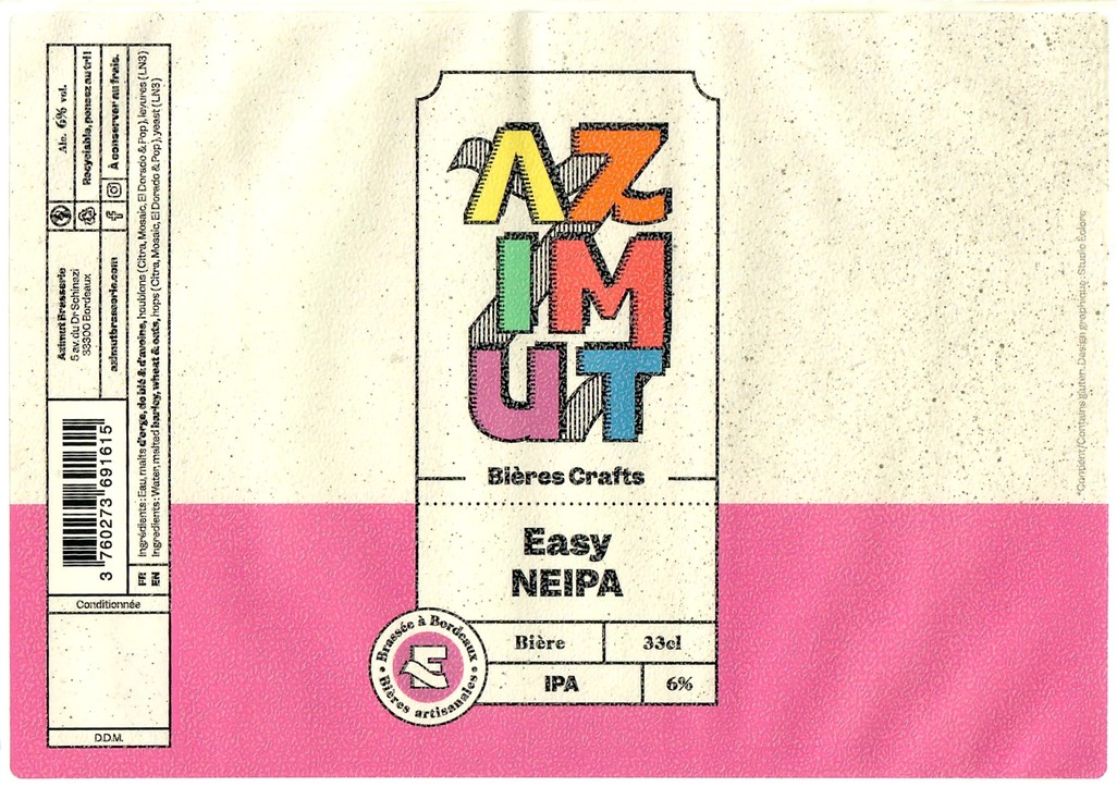 Etiquette BRASSERIE AZIMUT 36