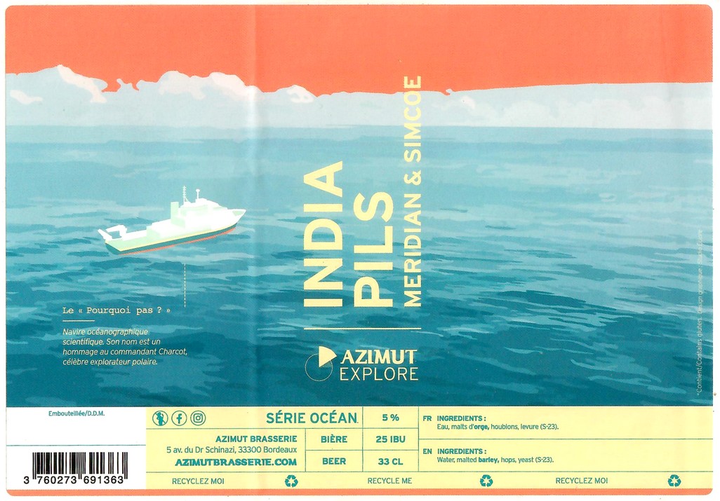 Etiquette BRASSERIE AZIMUT 43