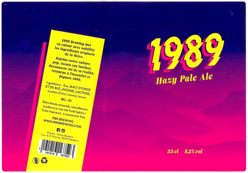 Etiquette BRASSERIE AZIMUT 48