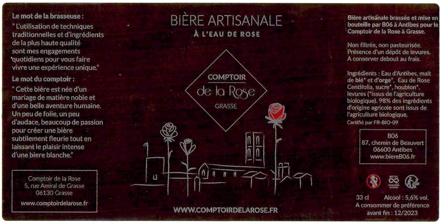 Etiquette BRASSERIE B06 13