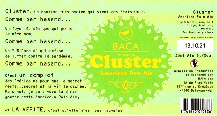 etiquette BRASSERIE BACA 21