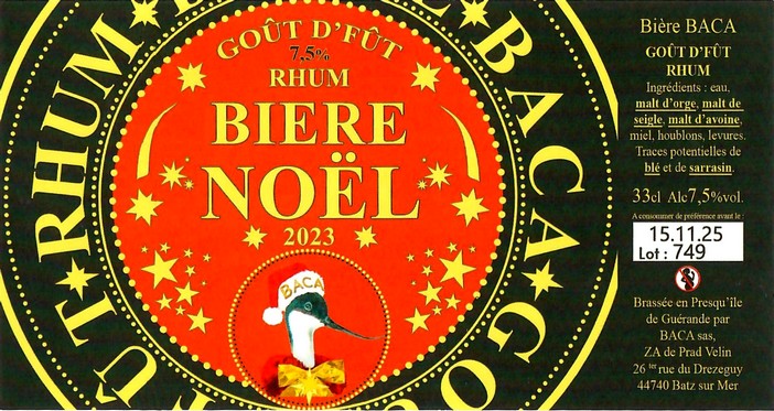 Etiquette BRASSERIE BACA 46