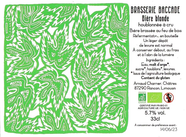 Etiquette BRASSERIE BACCADE 05