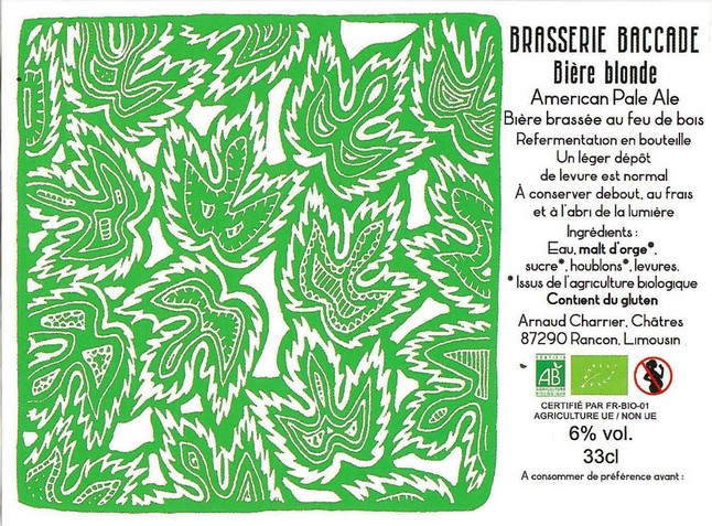 Etiquette BRASSERIE BACCADE 08