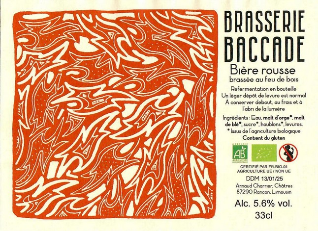 Etiquette BRASSERIE BACCADE 18