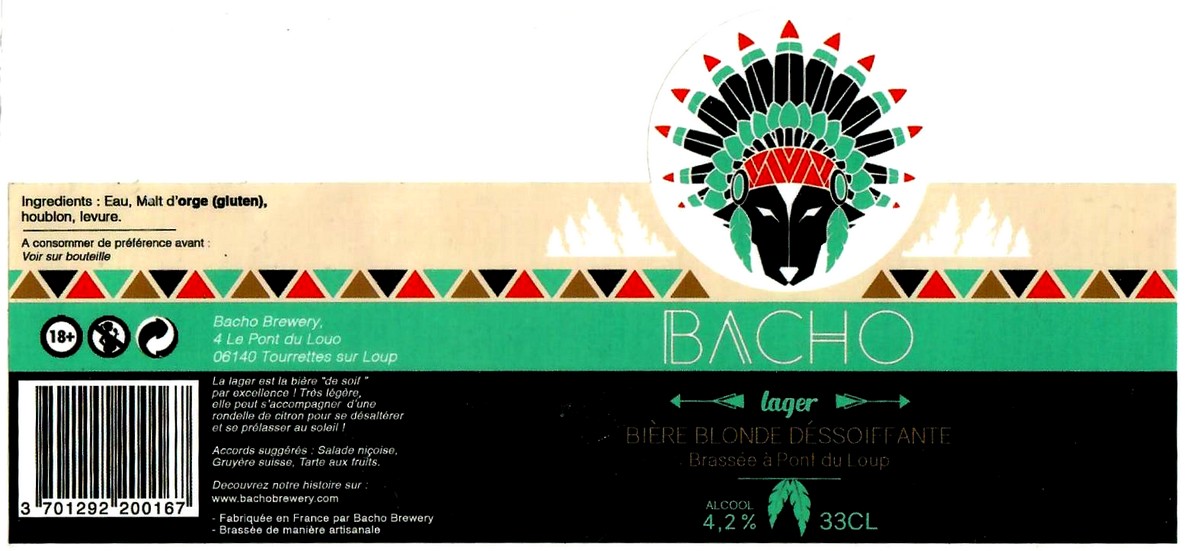 etiquette BRASSERIE BACHO 15