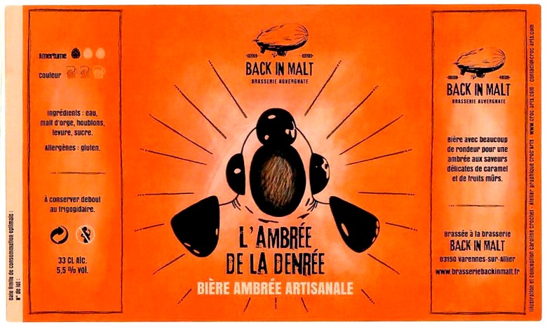 Etiquette BRASSERIE BACK IN MALT 02