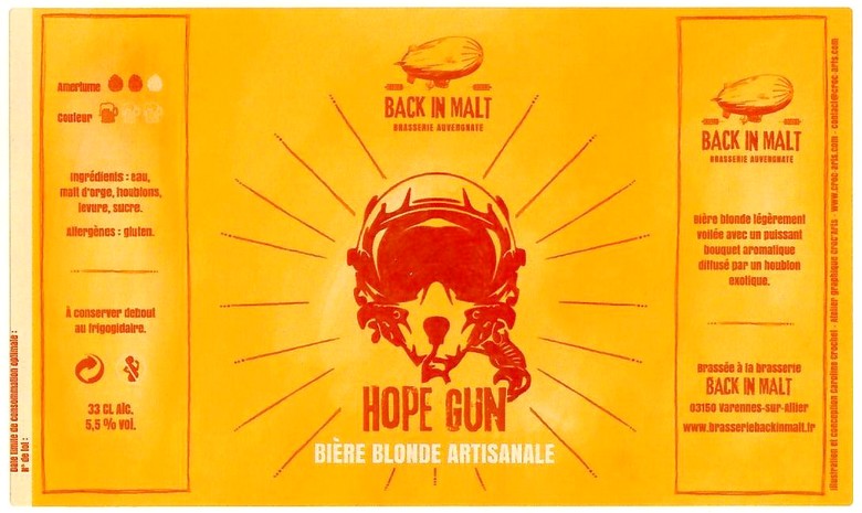Etiquette BRASSERIE BACK IN MALT 05