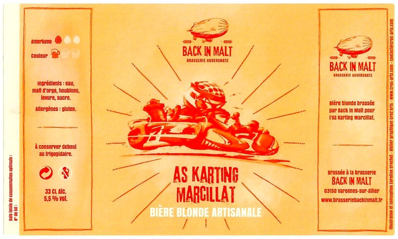 Etiquette BRASSERIE BACK IN MALT 14