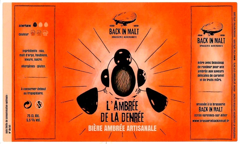 Etiquette BRASSERIE BACK IN MALT 15