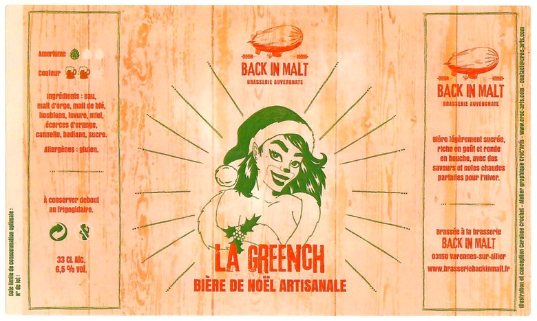 Etiquette BRASSERIE BACK IN MALT 16