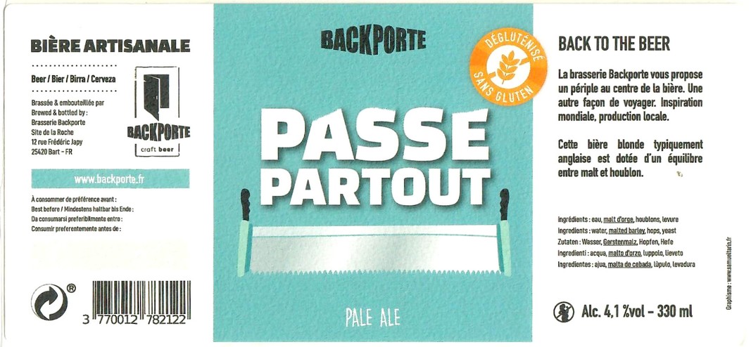 Etiquette BRASSERIE BACKPORTE 01