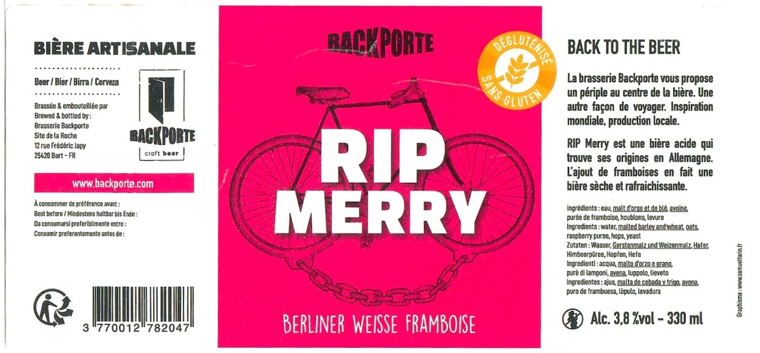 Etiquette BRASSERIE BACKPORTE 06