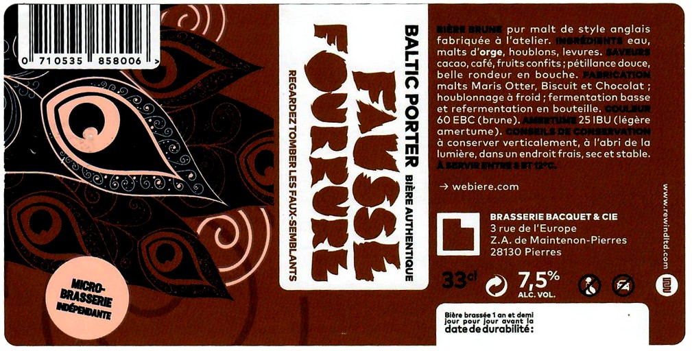 etiquette BRASSERIE BACQUET 08