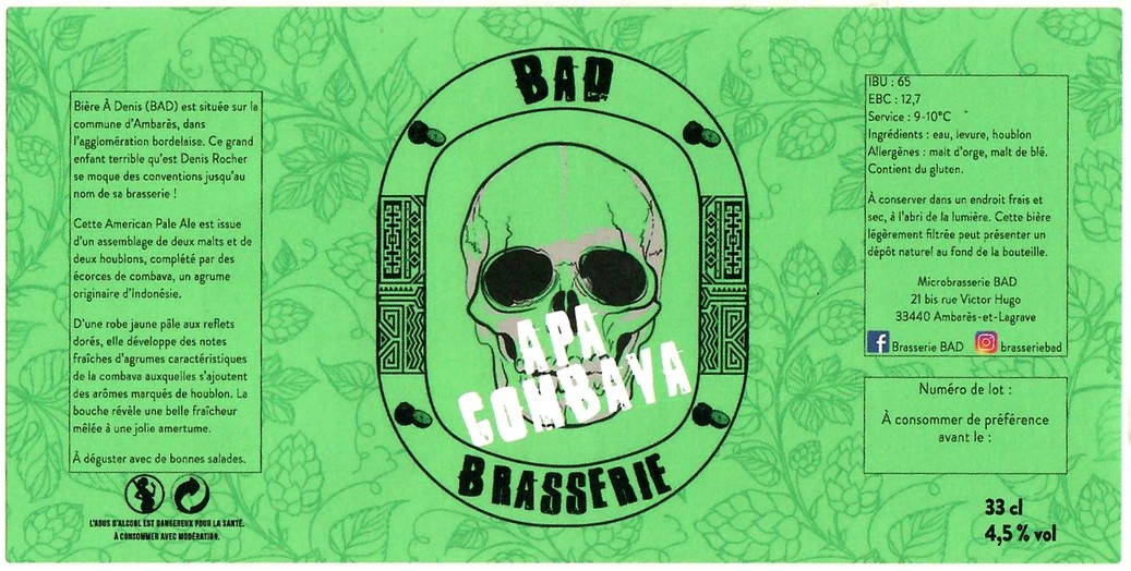 etiquette BRASSERIE BAD 10