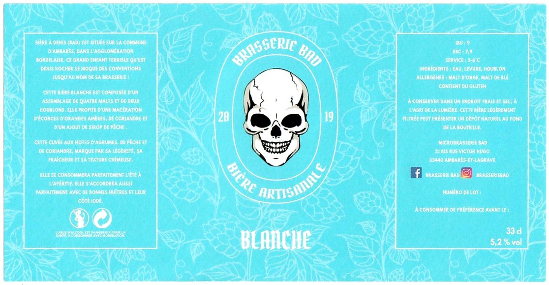 Etiquette BRASSERIE BAD 14