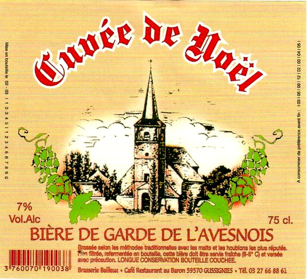 etiquette BRASSERIE BAILLEUX 17