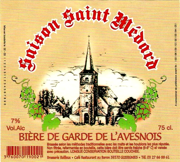 etiquette BRASSERIE BAILLEUX 18