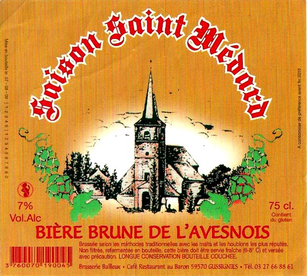 etiquette BRASSERIE BAILLEUX 50