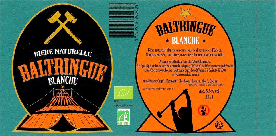 Etiquette BRASSERIE BALTRINGUE 01