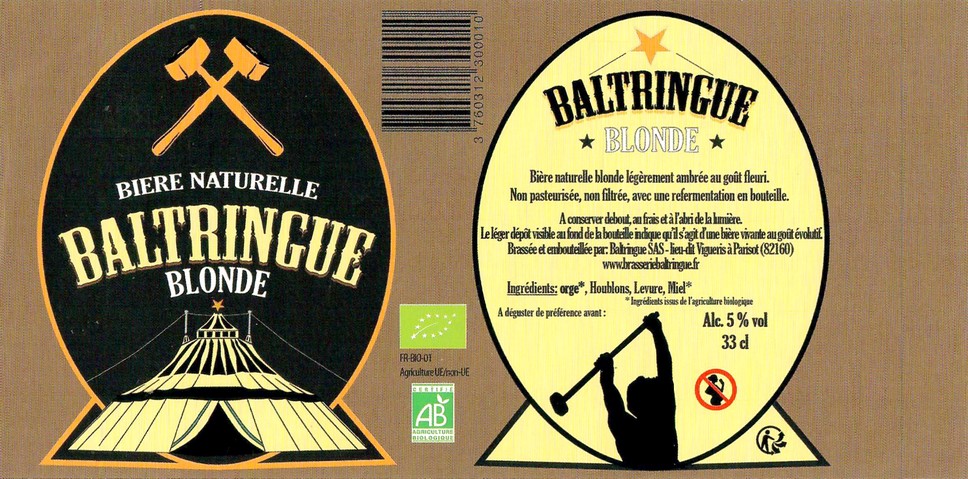 Etiquette BRASSERIE BALTRINGUE 02