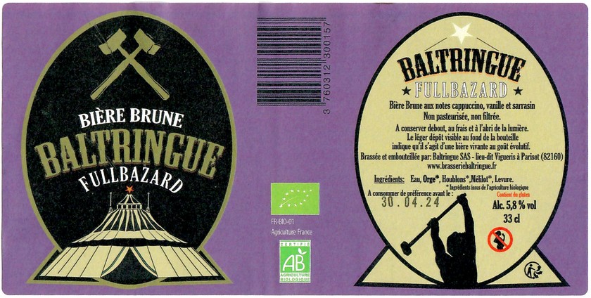 Etiquette BRASSERIE BALTRINGUE 06