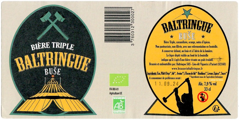 Etiquette BRASSERIE BALTRINGUE 07